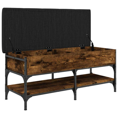 vidaXL Shoe Bench Smoked Oak 102x42x45 cm Engineered Wood 6