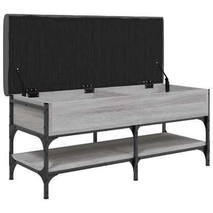 vidaXL Shoe Bench Grey Sonoma 102x42x45 cm Engineered Wood 6