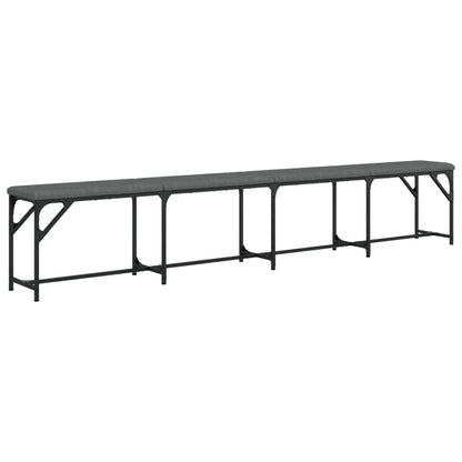 vidaXL Dining Bench Dark Grey 248x32x45 cm Steel and Fabric 2