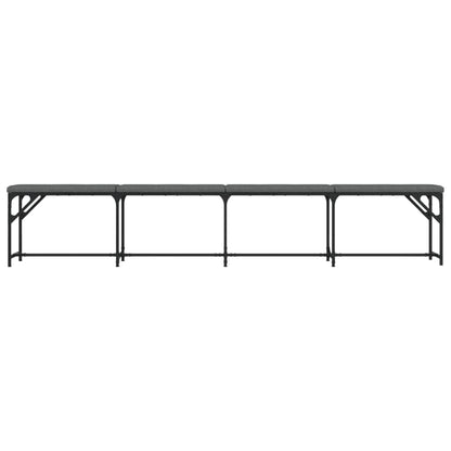 vidaXL Dining Bench Dark Grey 248x32x45 cm Steel and Fabric 4