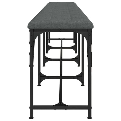 vidaXL Dining Bench Dark Grey 248x32x45 cm Steel and Fabric 5