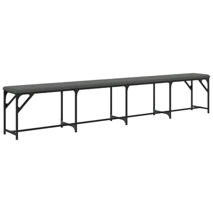 vidaXL Dining Bench Dark Grey 248x32x45 cm Steel and Fabric 6