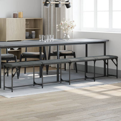 vidaXL Dining Bench Dark Grey 248x32x45 cm Steel and Fabric 1