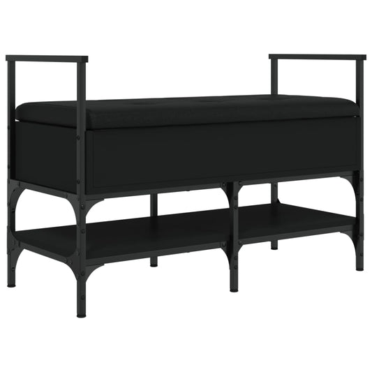 Shoe Bench 85.5x42x57.5 cm Engineered Wood Black