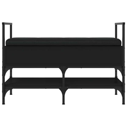 vidaXL Shoe Bench Black 85.5x42x57.5 cm Engineered Wood 6