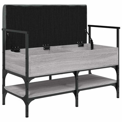 vidaXL Shoe Bench Grey Sonoma 85.5x42x57.5 cm Engineered Wood 5