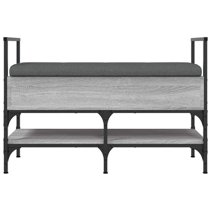 vidaXL Shoe Bench Grey Sonoma 85.5x42x57.5 cm Engineered Wood 6