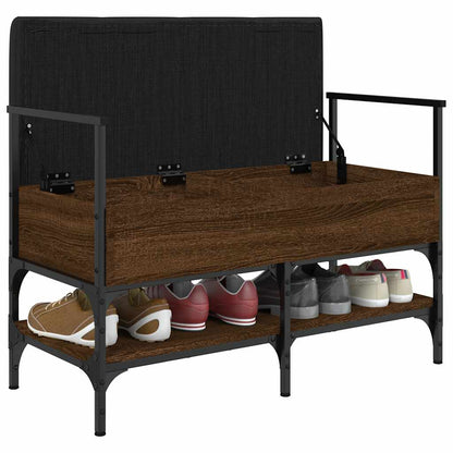 vidaXL Shoe Bench Brown Oak 85.5x42x57.5 cm Engineered Wood 4