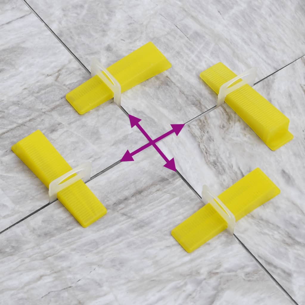 vidaXL Tile Levelling Clips 2500 pcs 1 mm 4