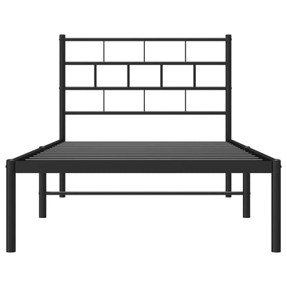 vidaXL Metal Bed Frame | Black | Powder-Coated Steel | Single | Single Bed Frame 6