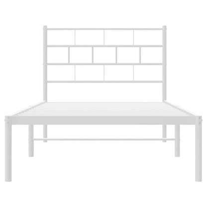 vidaXL Metal Bed Frame | White | Powder-Coated Steel | Single | Single Bed Frame 6