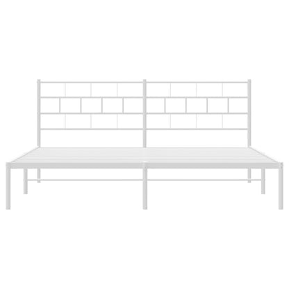 vidaXL Metal Bed Frame | White | Powder-Coated Steel | Double | Metal Bed Frame 6