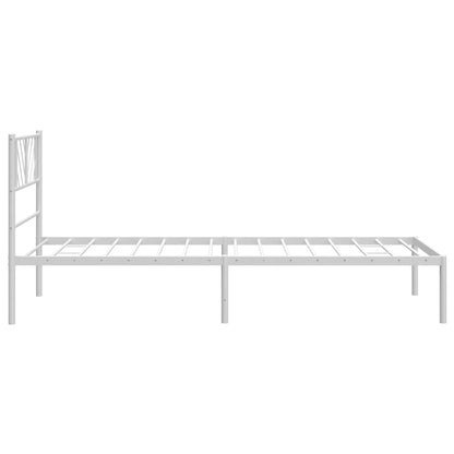 vidaXL Metal Bed Frame without Mattress with Headboard White 80x200cm 6