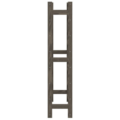 vidaXL Wine Rack for 56 Bottles Grey Solid Wood Pine 4