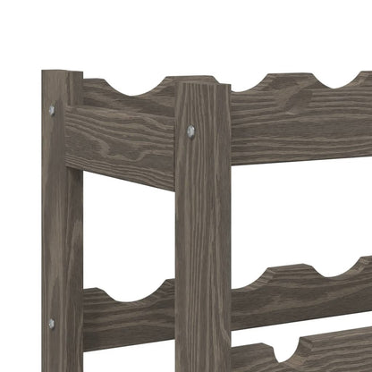 vidaXL Wine Rack for 56 Bottles Grey Solid Wood Pine 6