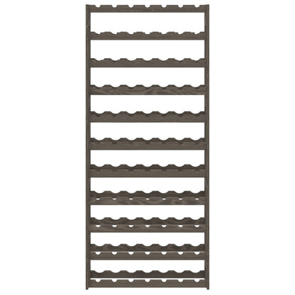 vidaXL Wine Rack for 77 Bottles Grey Solid Wood Pine 3