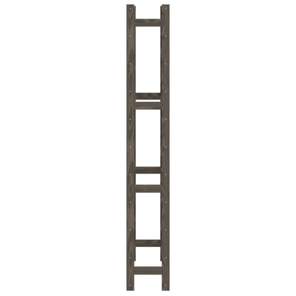 vidaXL Wine Rack for 77 Bottles Grey Solid Wood Pine 4