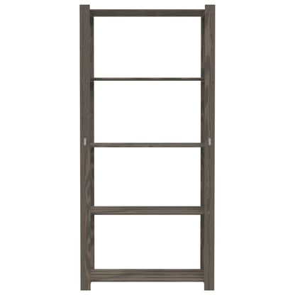 vidaXL 5-Tier Storage Rack Grey 80x38x170 cm Solid Wood Pine 3
