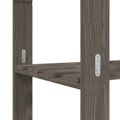 vidaXL 5-Tier Storage Rack Grey 80x38x170 cm Solid Wood Pine 6