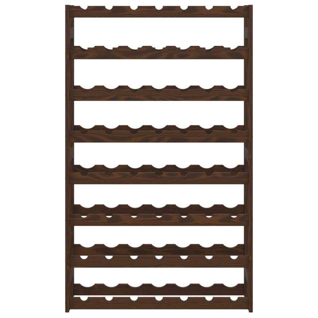 vidaXL Wine Rack for 56 Bottles Brown Solid Wood Pine 3