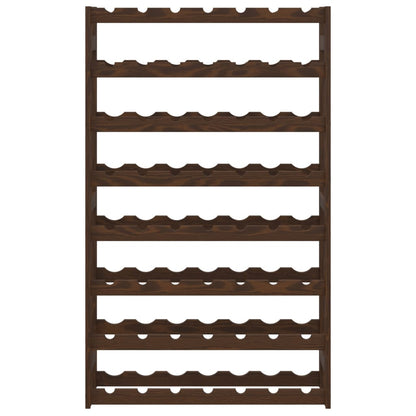 vidaXL Wine Rack for 56 Bottles Brown Solid Wood Pine 3