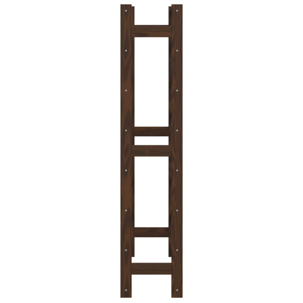 vidaXL Wine Rack for 56 Bottles Brown Solid Wood Pine 4