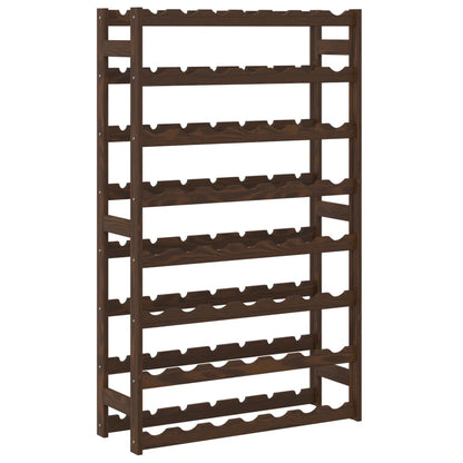 vidaXL Wine Rack for 56 Bottles Brown Solid Wood Pine 5