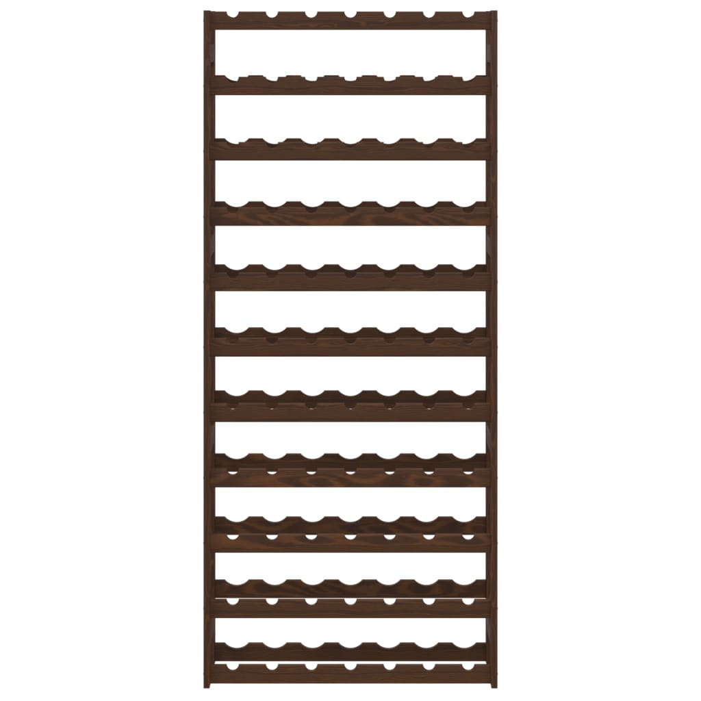 vidaXL Wine Rack for 77 Bottles Brown Solid Wood Pine 3