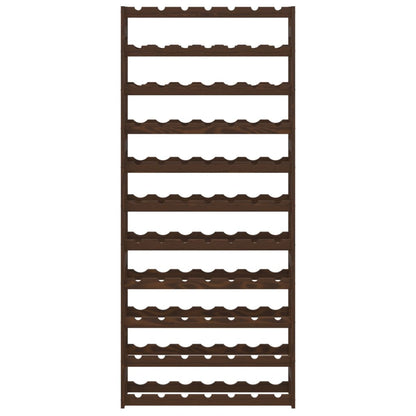 vidaXL Wine Rack for 77 Bottles Brown Solid Wood Pine 3
