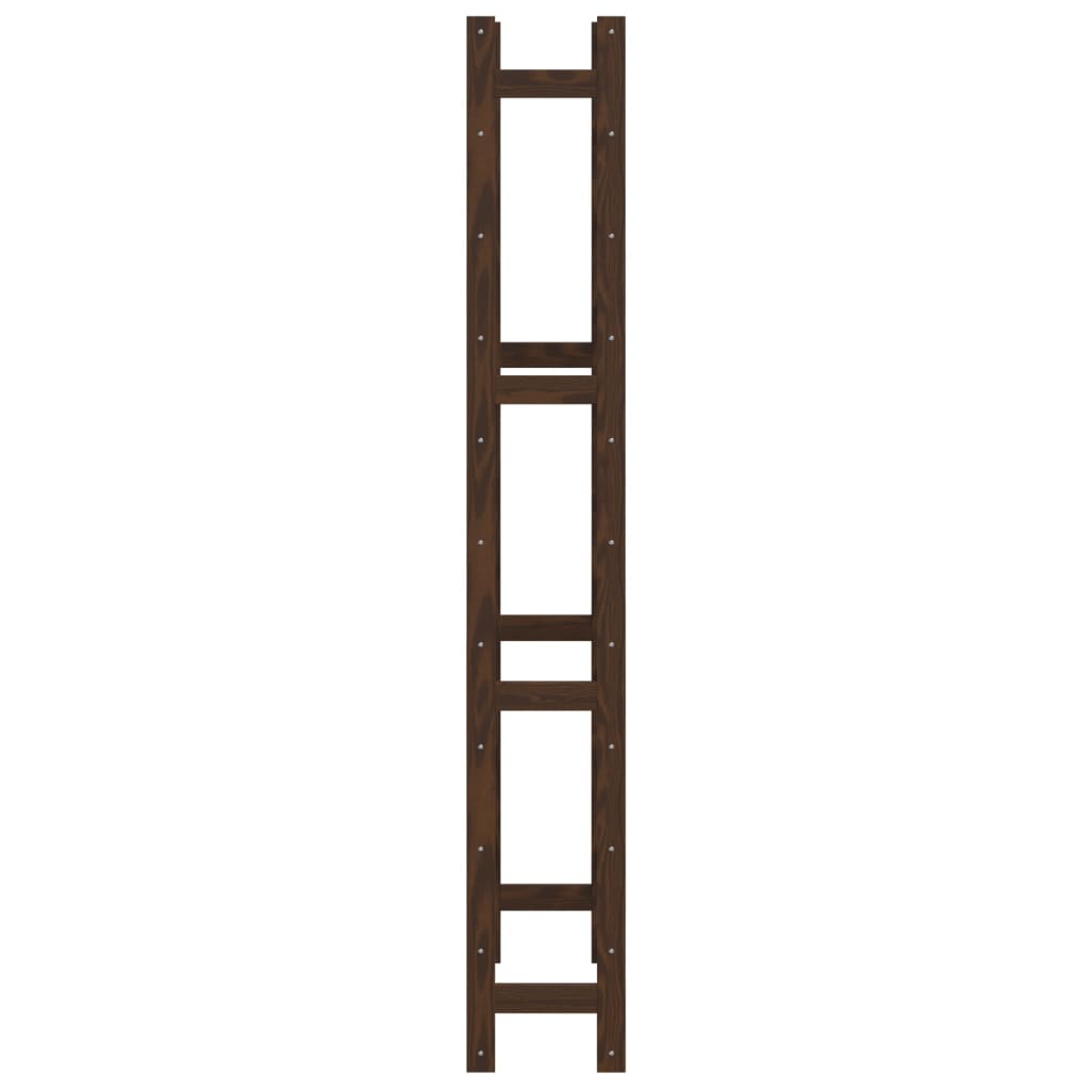 vidaXL Wine Rack for 77 Bottles Brown Solid Wood Pine 5