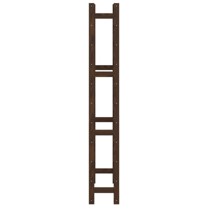 vidaXL Wine Rack for 77 Bottles Brown Solid Wood Pine 5