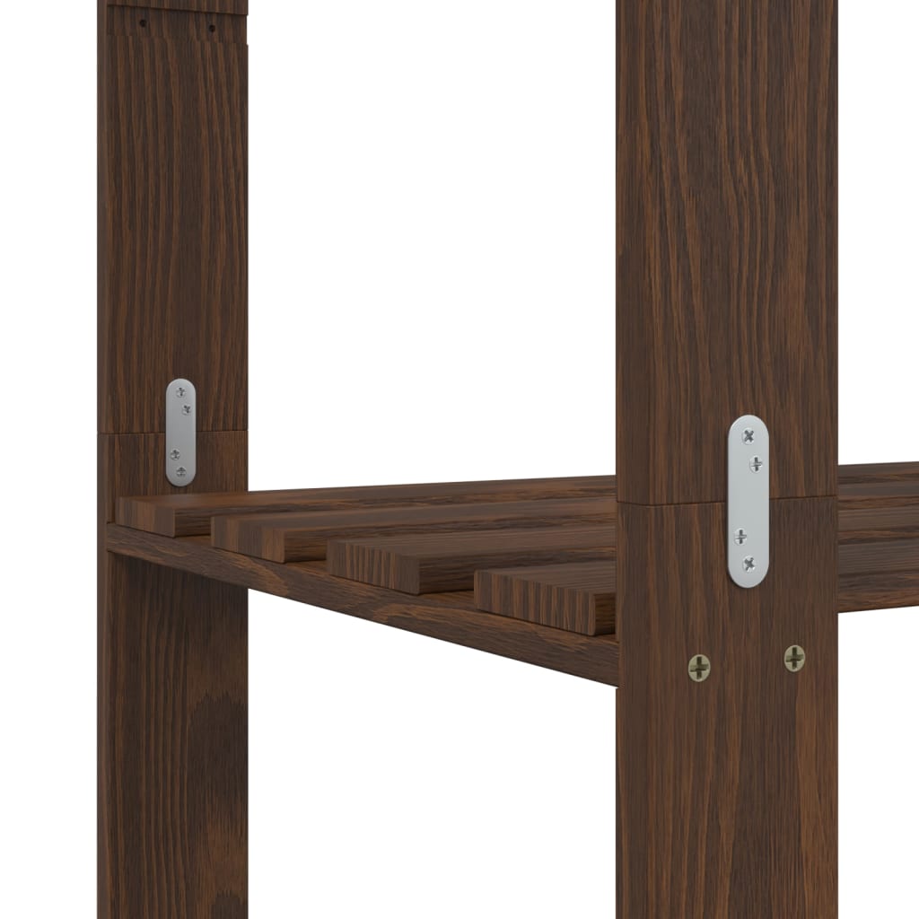 vidaXL 5-Tier Storage Rack Brown 80x38x170 cm Solid Wood Pine 6