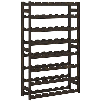vidaXL Wine Rack for 56 Bottles Black Solid Wood Pine 2