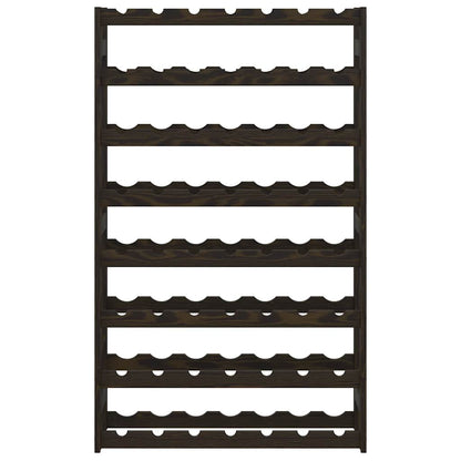 vidaXL Wine Rack for 56 Bottles Black Solid Wood Pine 3