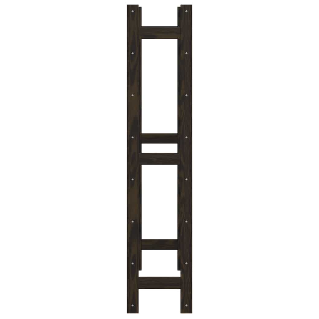 vidaXL Wine Rack for 56 Bottles Black Solid Wood Pine 4