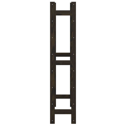 vidaXL Wine Rack for 56 Bottles Black Solid Wood Pine 4