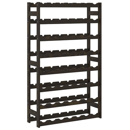 vidaXL Wine Rack for 56 Bottles Black Solid Wood Pine 5