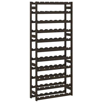 vidaXL Wine Rack for 77 Bottles Black Solid Wood Pine 2