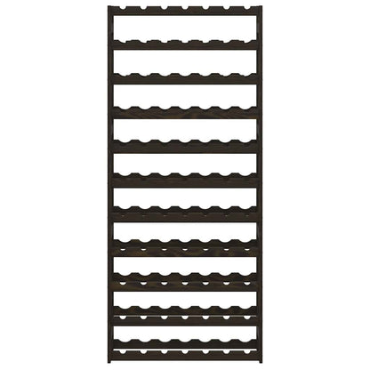 vidaXL Wine Rack for 77 Bottles Black Solid Wood Pine 3