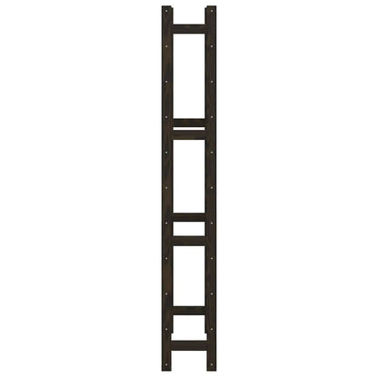vidaXL Wine Rack for 77 Bottles Black Solid Wood Pine 5