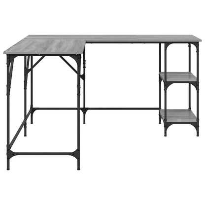 vidaXL Desk Grey Sonoma 139x139x75 cm Engineered Wood 6