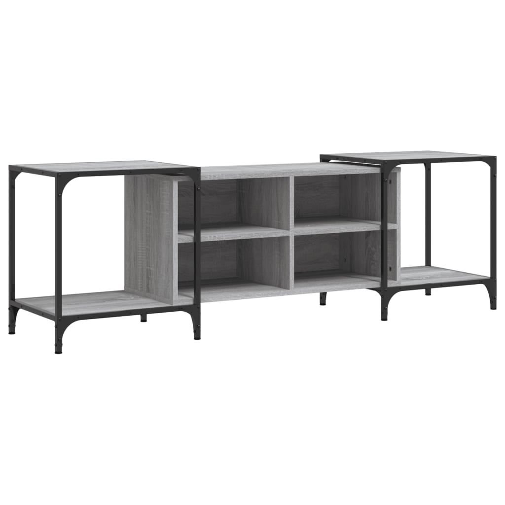 vidaXL TV Cabinet Grey Sonoma 153x37x50 cm Engineered Wood 2