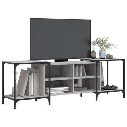vidaXL TV Cabinet Grey Sonoma 153x37x50 cm Engineered Wood 3