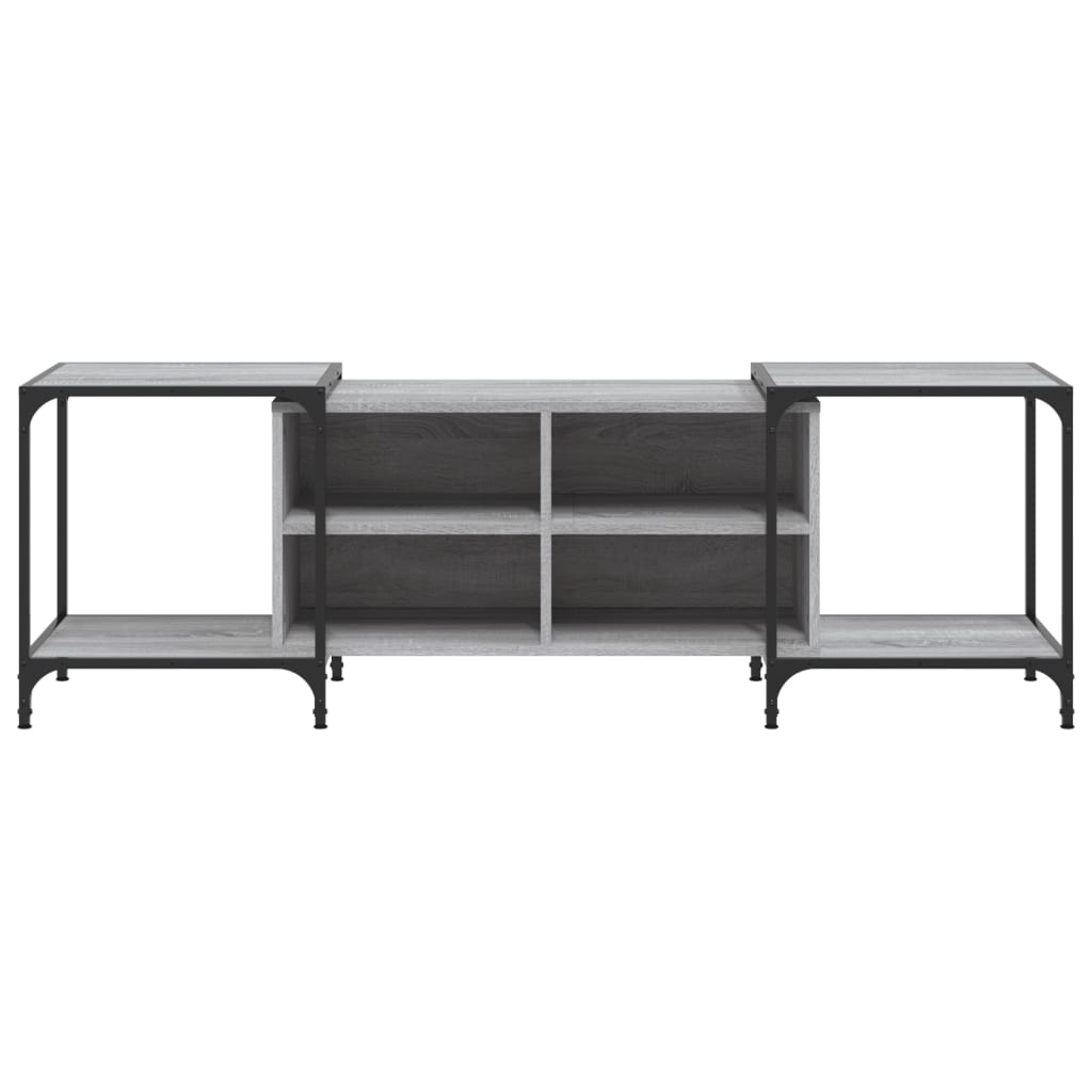 vidaXL TV Cabinet Grey Sonoma 153x37x50 cm Engineered Wood 4