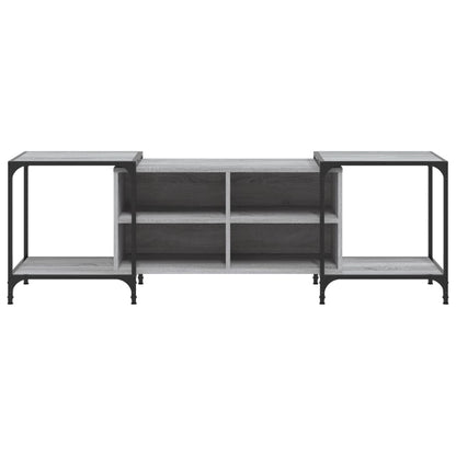 vidaXL TV Cabinet Grey Sonoma 153x37x50 cm Engineered Wood 4