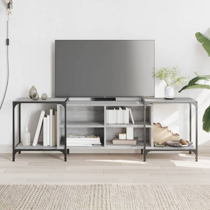 vidaXL TV Cabinet Grey Sonoma 153x37x50 cm Engineered Wood 1