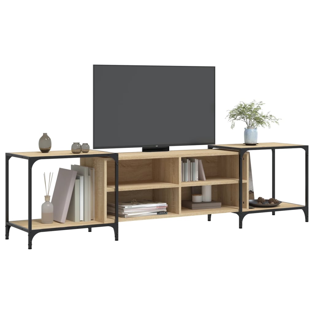 vidaXL TV Cabinet Sonoma Oak 203x37x50 cm Engineered Wood 3