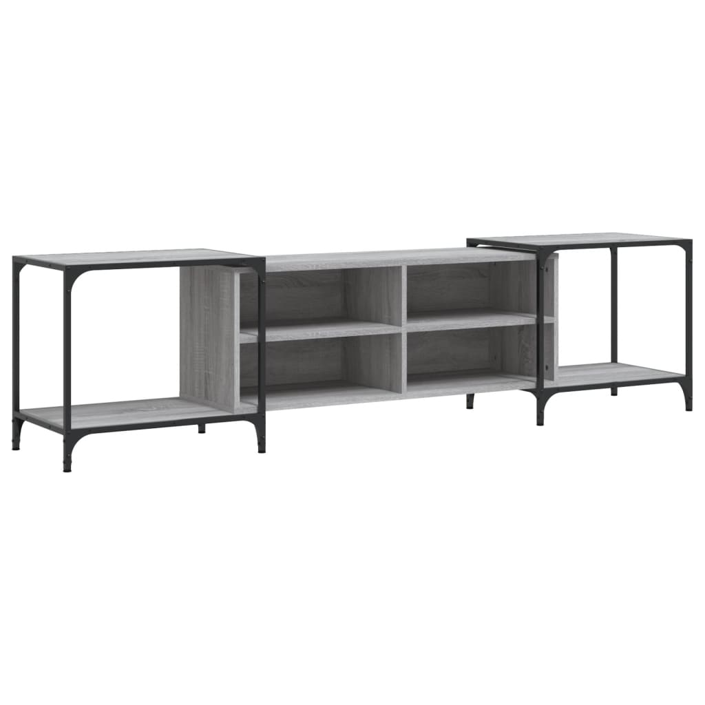 vidaXL TV Cabinet Grey Sonoma 203x37x50 cm Engineered Wood 2
