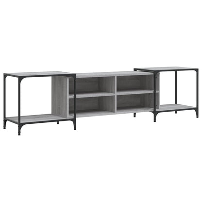 vidaXL TV Cabinet Grey Sonoma 203x37x50 cm Engineered Wood 2