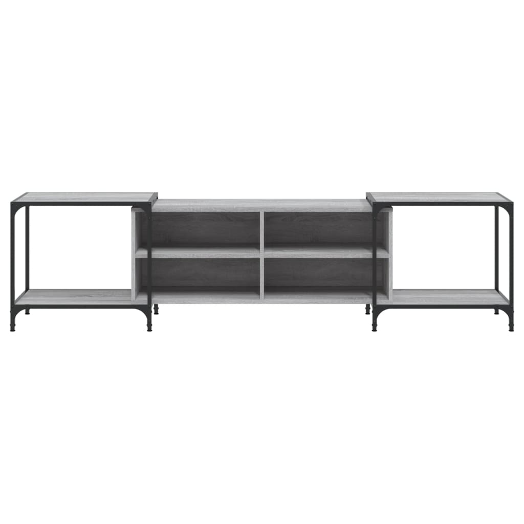 vidaXL TV Cabinet Grey Sonoma 203x37x50 cm Engineered Wood 4
